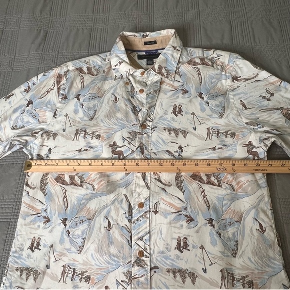 Tommy Hilfiger Slim Fit Ski Print Long Sleeve Button Up Shirt Mens Size Medium - Picture 6 of 11